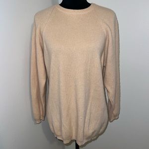 ORDOS 100% pure cashmere crew neck ribbed sweater (classy, workwear) size M